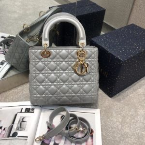 Replica Lady Dior Large Silver