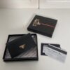Replica Prada Saffiano Wallet Black Silver