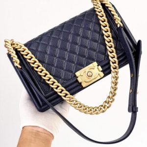 Replica CHANEL Le Boy Dark Blue