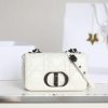 Replica Dior Caro Bag White Gunmetal