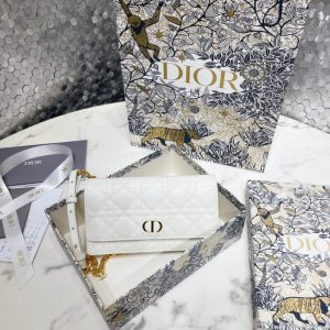 Replica Dior Miss Caro Pouch White