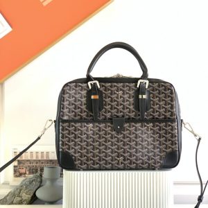 Replica Goyard Ambassade Briefcase Dark Brown