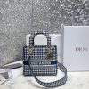Replica Lady Dior Medium D – Lite Houndstooth Canvas