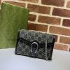 Replica Gucci Dionysus GG Chain Wallet Denim Black