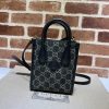 Replica Gucci Ophidia Mini Tote Bag Black Denim