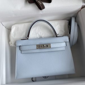 Replica Hermès Kelly Epsom Haze Blue