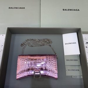Replica Balenciaga Hourglass On Chain Shine Purple