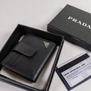 Replica Prada Saffiano Two Fold Compact Wallet