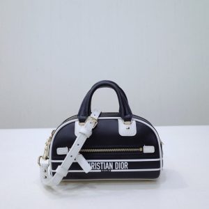 Replica Dior Vibe Zip Bowling Bag Black