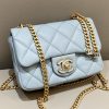 Replica CHANEL 22P Enamel Bag Light Blue