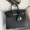 Replica Hermès Birkin Epsom Black Silver