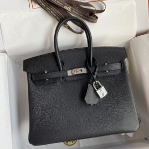 Replica Hermès Birkin Epsom Black Silver