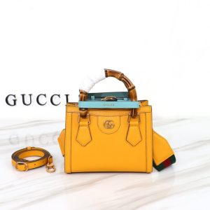 Replica Gucci Diana Small Tote Yellow