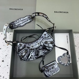 Replica Balenciaga Le Cagole Graffiti Black