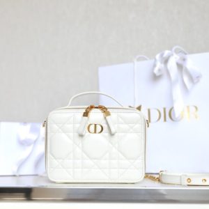 Replica Dior Caro Box Bag White