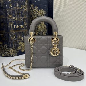 Replica Lady Dior Mini Stone Grey