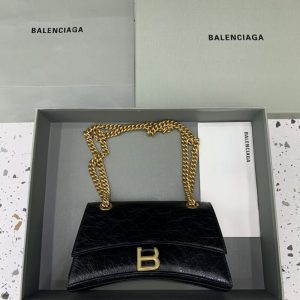 Replica Balenciaga Crush Small Black Gold