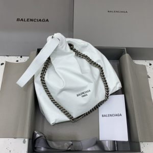 Replica Balenciaga Crush Small Tote White