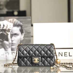 Replica CHANEL CF 17cm Golden Ball Black