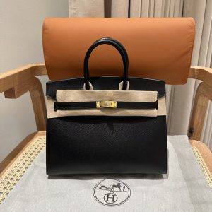 Replica Hermès Birkin Epsom Black Noir Gold