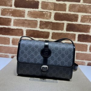 Replica Gucci GG Messenger Black Canvas