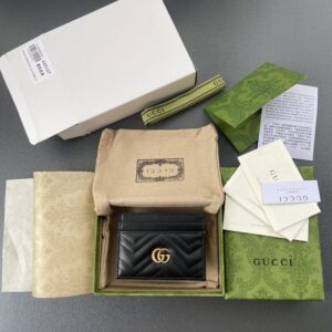 Replica Gucci Marmont Card Holder Black