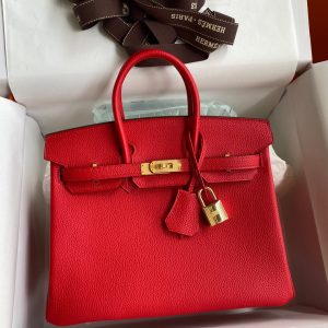 Replica Hermès Birkin Red Togo Gold
