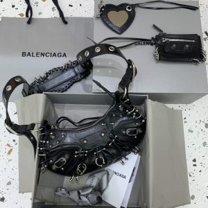 Replica Balenciaga Le Cagole Black Silver