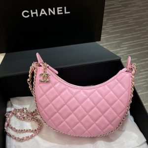 Replica CHANEL 23P Crescent Bag Pink
