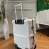 Replica Goyard Bourget Travel Suitcase White