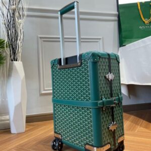 Replica Goyard Bourget Travel Suitcase Green