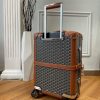 Replica Goyard Bourget Travel Suitcase Brown