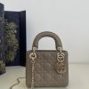 Replica Lady Dior Mini Dark Beige