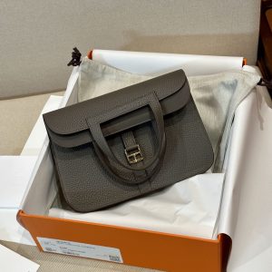 Replica Hermès Halzan Dark Grey