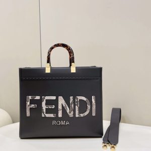 Replica Fendi Sunshine Tote Dark Grey