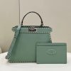 Replica Fendi Peekaboo Green Python Handle