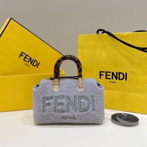 Replica Fendi By The Way Boston Blue Wool