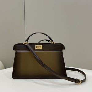 Replica Fendi Peekaboo Large Dark Brown