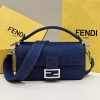 Replica Fendi Baguette Full Blue Denim