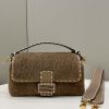 Replica Fendi Baguette Brown Wool