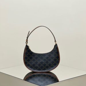 Replica Celine Triomphe Moon Bag Brown