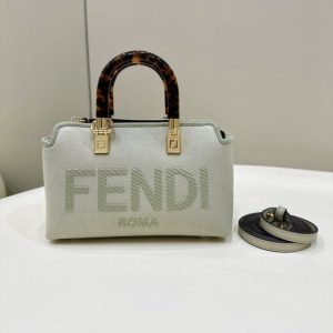 Replica Fendi By The Way Boston Beige Cotton