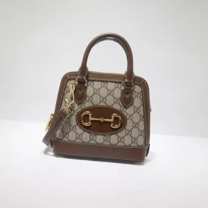 Alternative view of Replica GUCCI HORSEBIT 1955 MINI CANVAS TOTE IN NEUTRALS