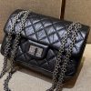 Replica CHANEL 2.55 Mini Bag Black Silver