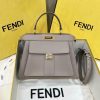 Replica Fendi Peekaboo With Patch Pocket Beige