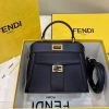 Replica Fendi Peekaboo With Patch Pocket Black