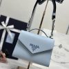 Replica Prada Saffiano Blue Envelope