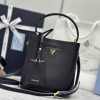 Replica Prada Saffiano Black Bucket Black