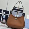 Replica Prada Cleo Brushed Brown Bag