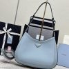 Replica Prada Cleo Brushed Blue Bag